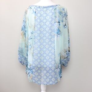 Anthropologie Tops - Fig&Flower Anthro Floral Sheer Long Sleeve Blouse Anthropologie Tops - Fig&Flower Anthro Floral Sheer Long Sleeve Blouse